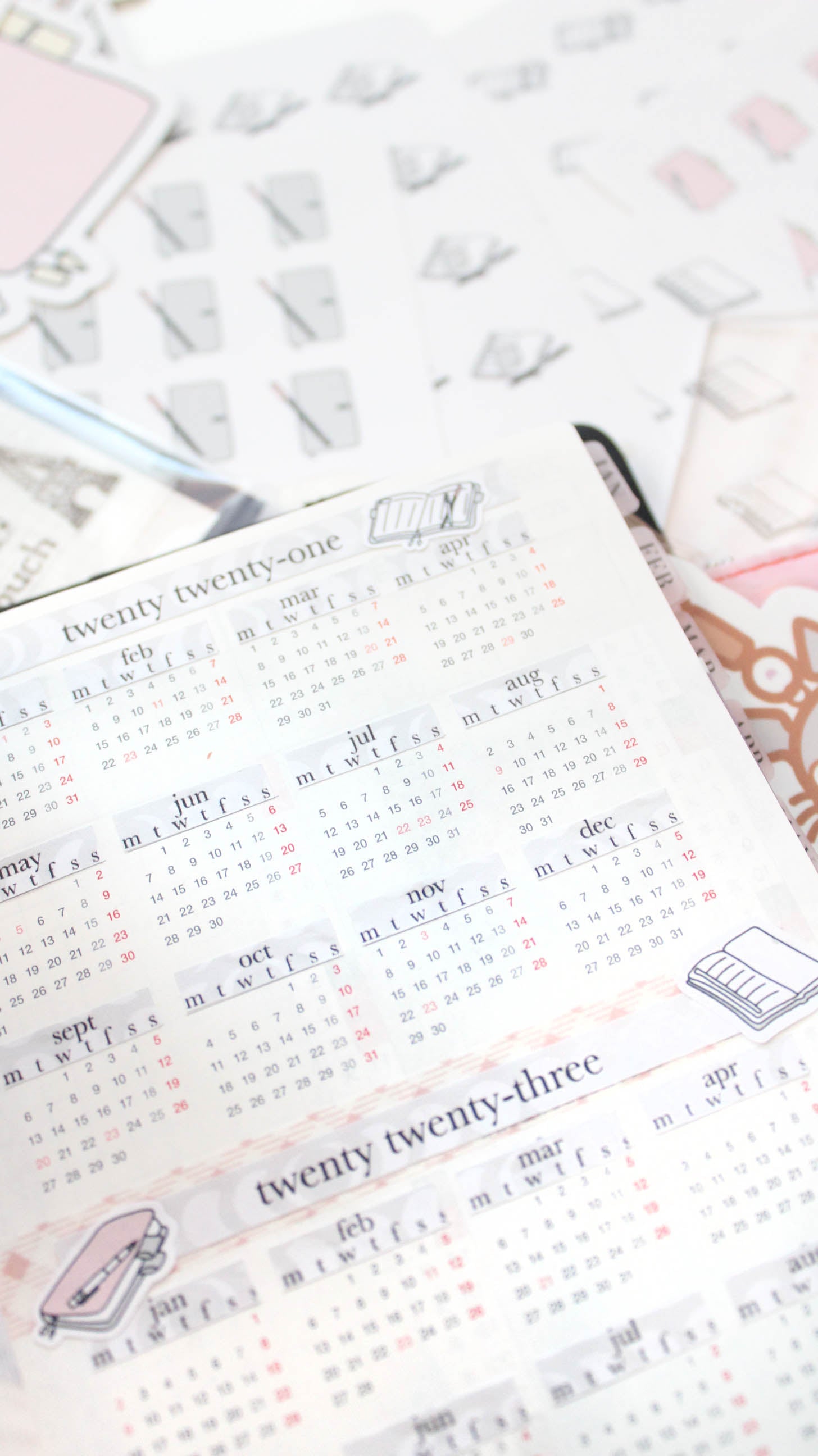 Winter Days Journaling Kit for Hobonichi Bullet Journals Planner