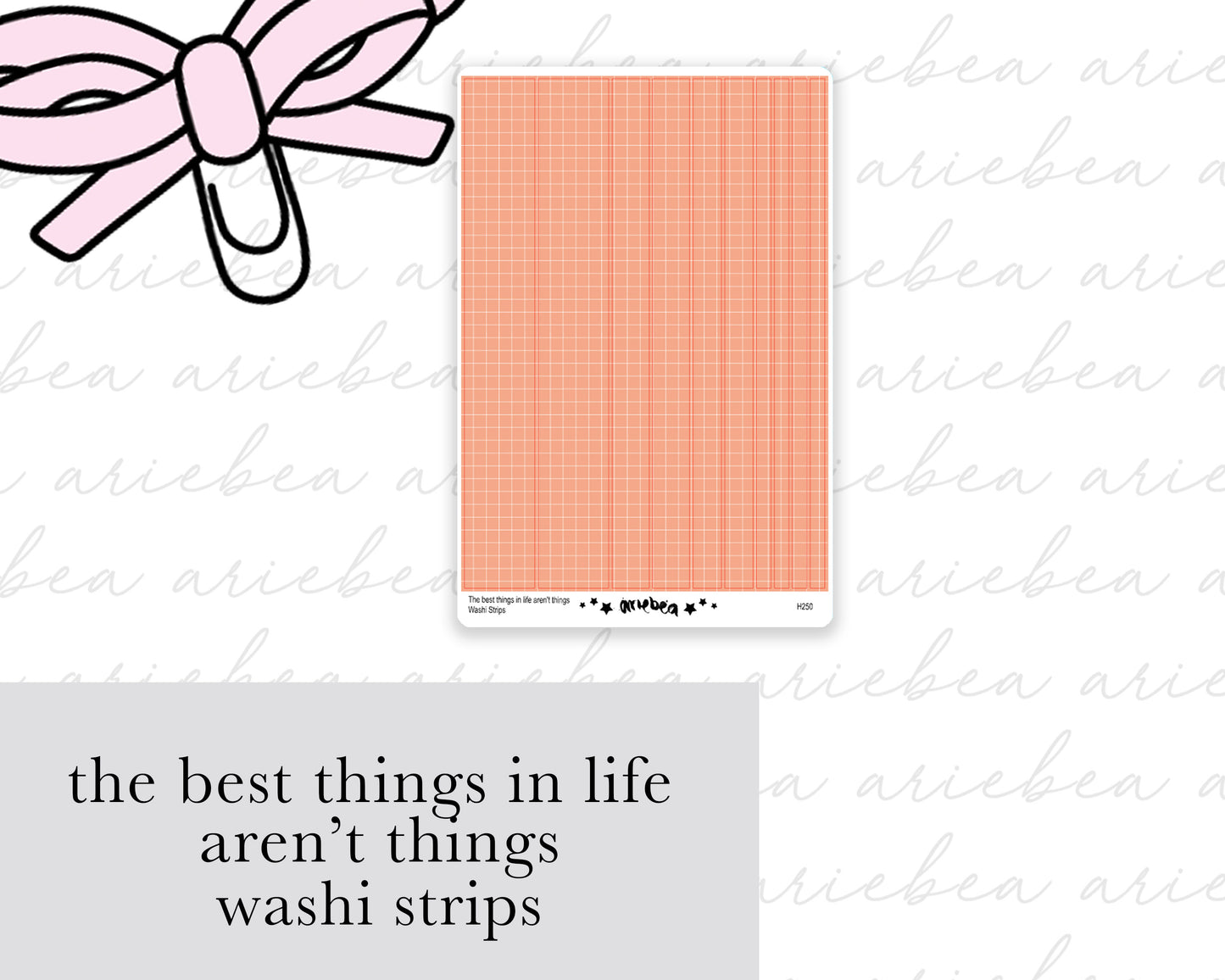 The Best Things In Life Aren't Things Washi Strips
