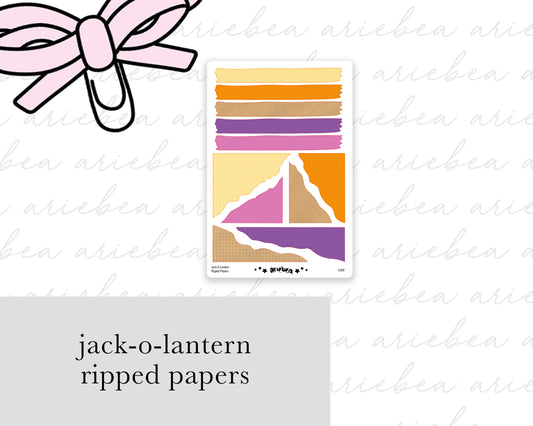 Jack-o-Lantern Ripped Papers