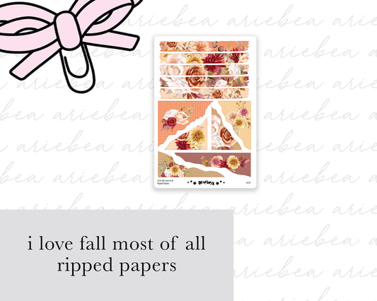 I Love Fall Most Of All Ripped Papers