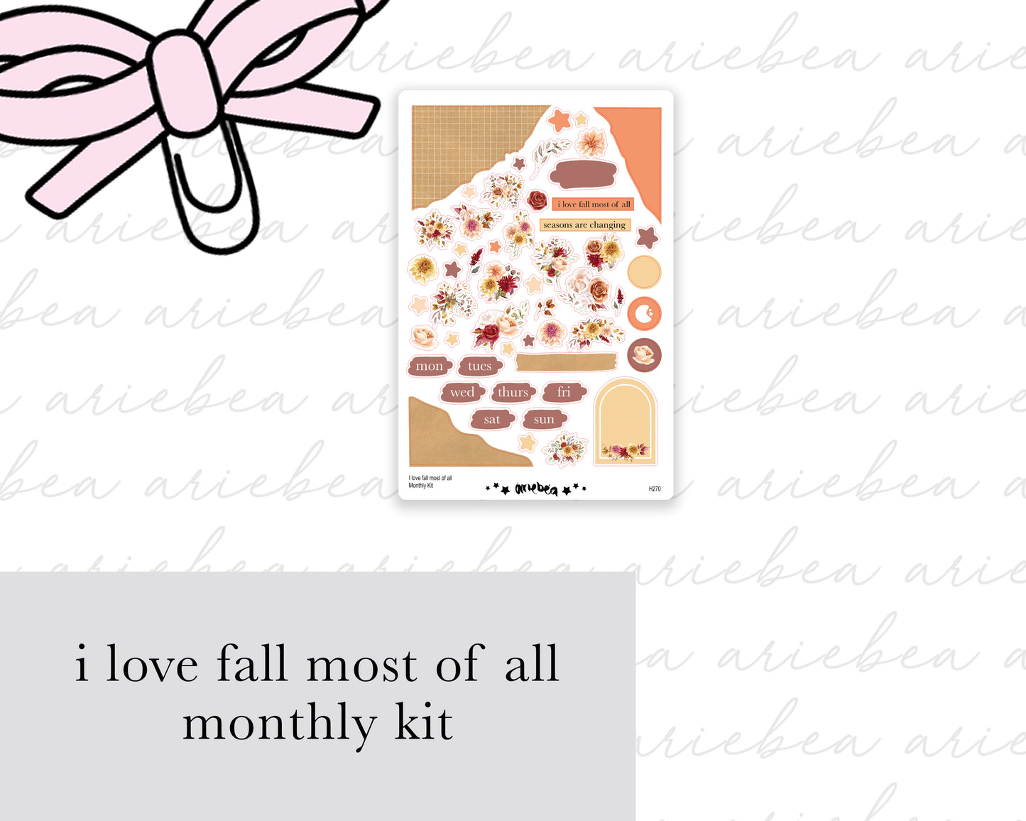 I Love Fall Most Of All Full Mini Kit (4 pages)