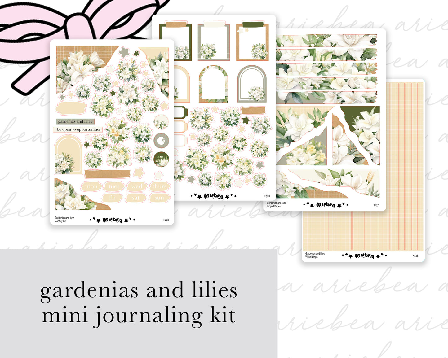 Gardenias and lilies Full Mini Kit (4 pages)