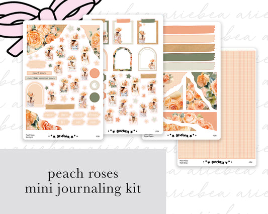 Peach Roses Full Mini Kit (4 pages)