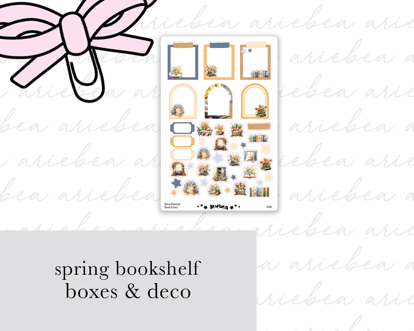 Spring Bookshelf Full Mini Kit (4 pages)