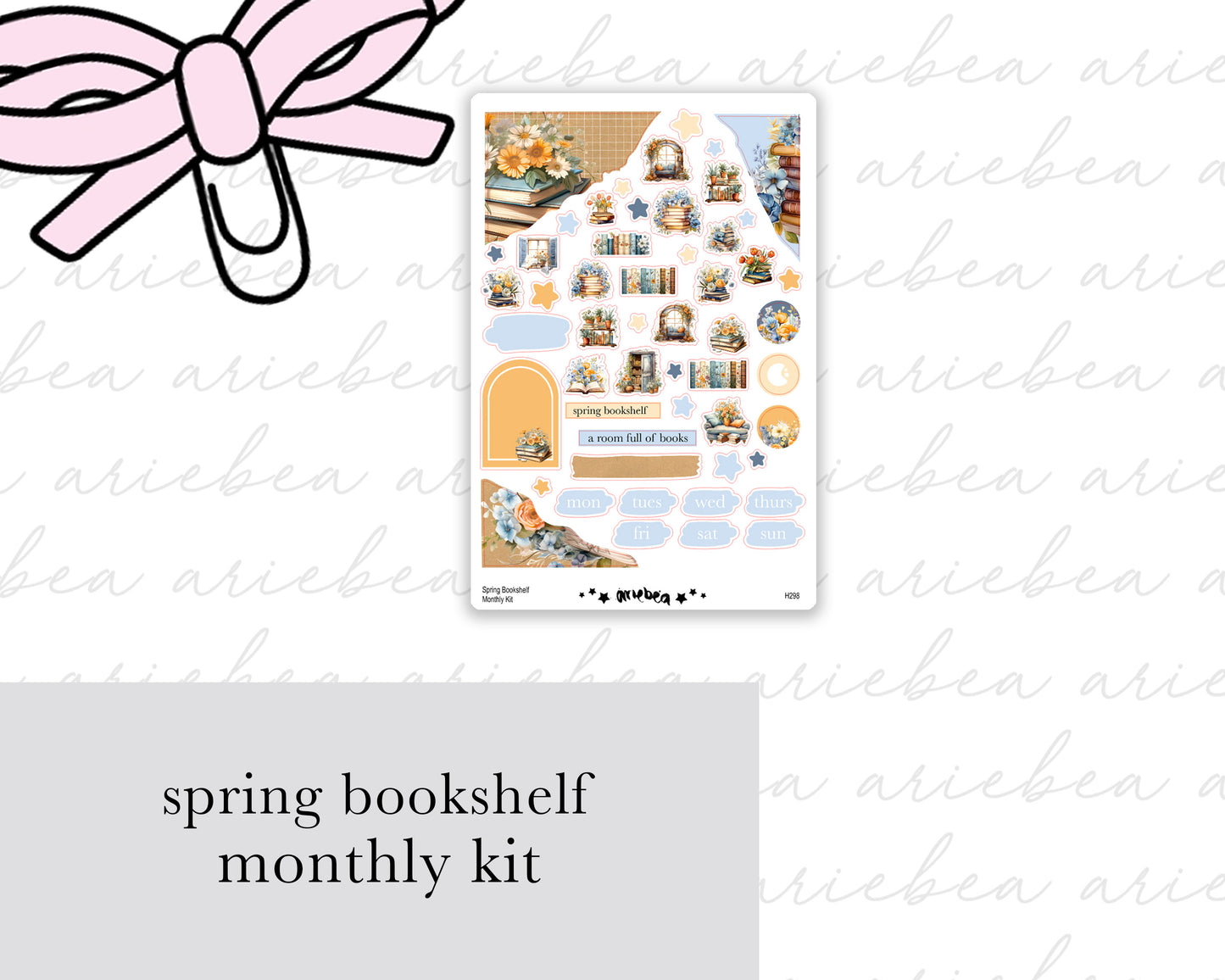 Spring Bookshelf Full Mini Kit (4 pages)