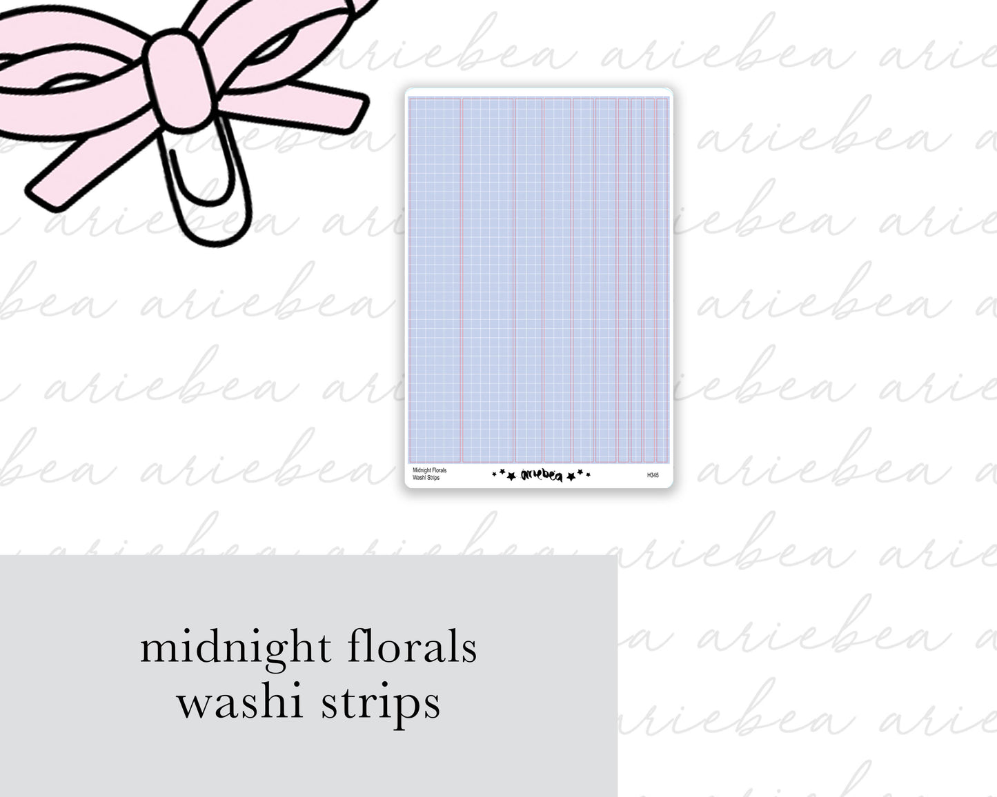 Midnight Florals Washi Strips