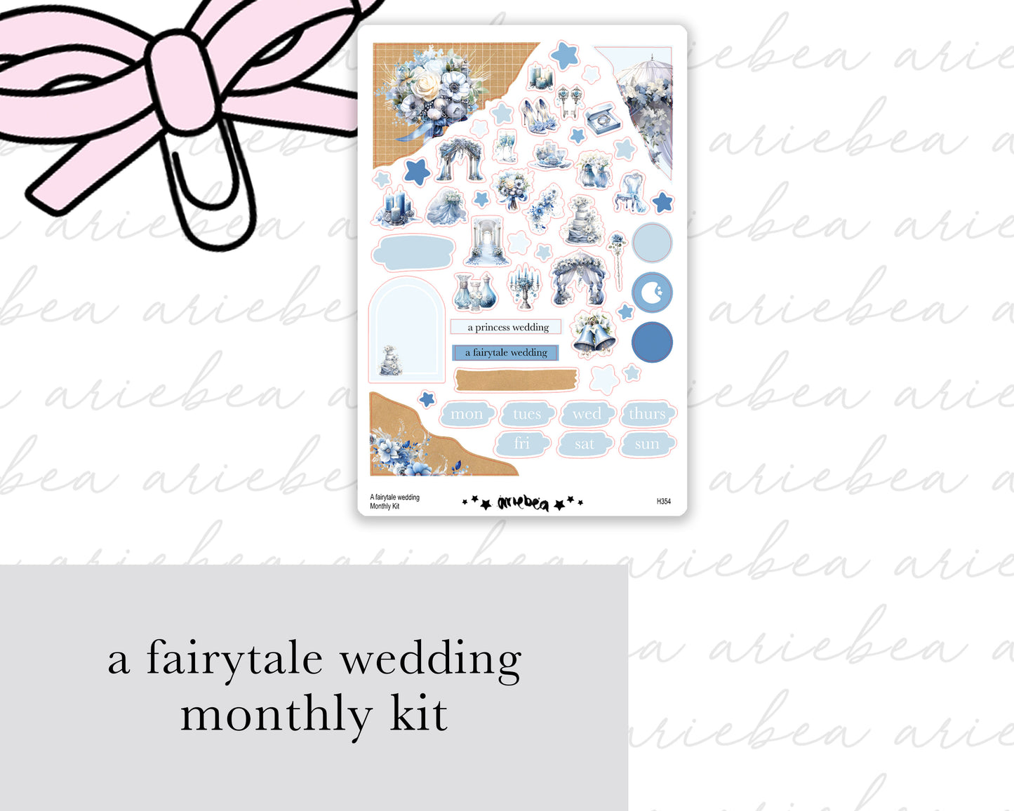 A Fairytale Wedding Full Mini Kit (4 pages)