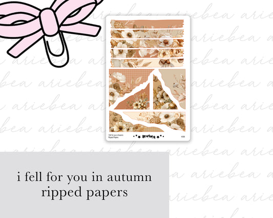 I Fell For You In Autumn Ripped Papers