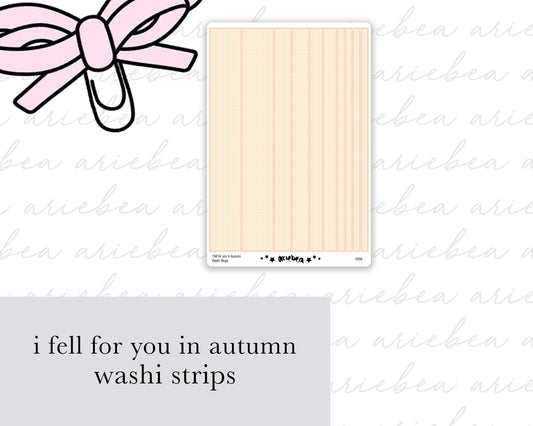 I Fell For You In Autumn Washi Strips