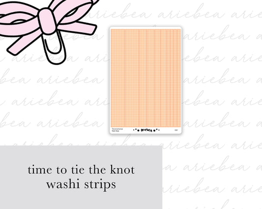 Time to Tie The Knot Washi Strips