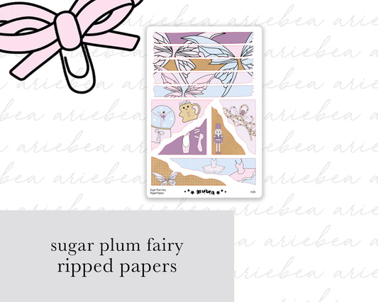 Sugar Plum Fairy Collection Ripped Paper
