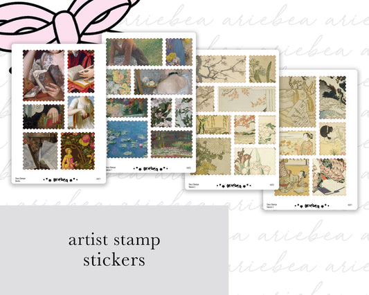 Artist stamps Planner Stickers