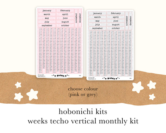 Vertical Perpetual Monthly | Hobonichi Cousin A5 | 2026