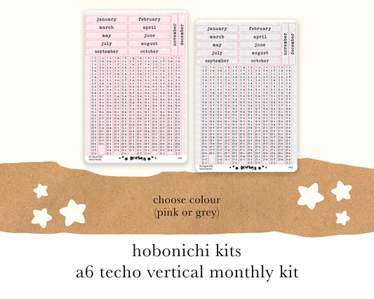 Vertical Perpetual Monthly | Hobonichi A6 | 2026