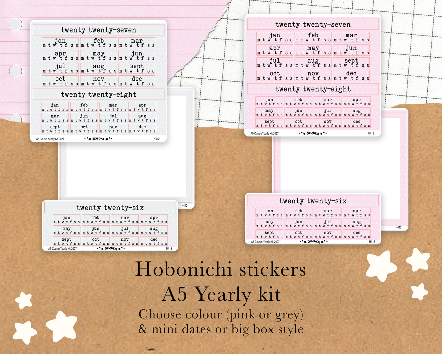 Yearly Kit | Hobonichi Cousin A5 | 2027