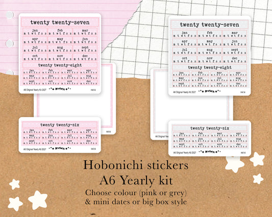 Yearly Kit | Hobonichi A6 | 2027