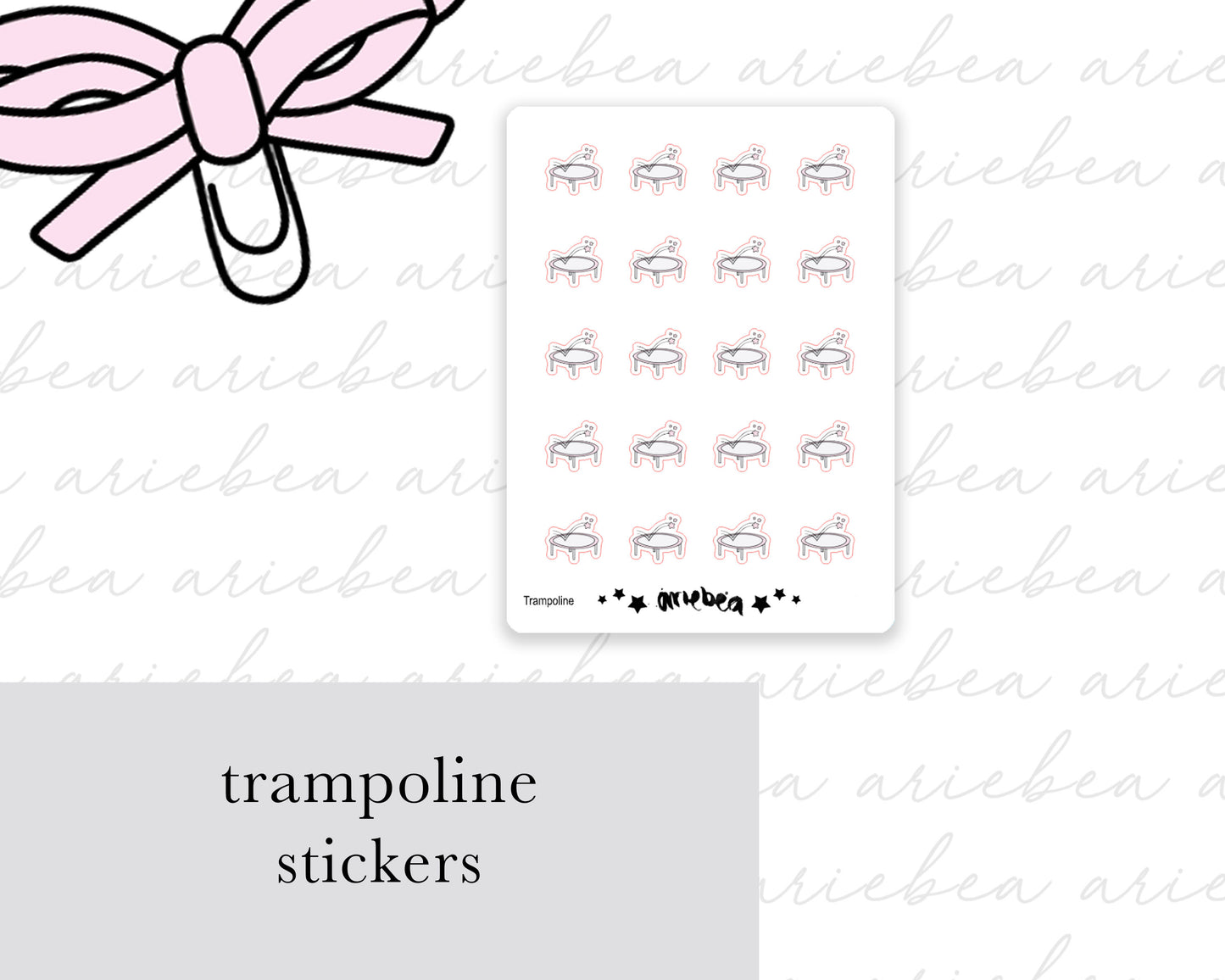 Trampoline Planner Stickers