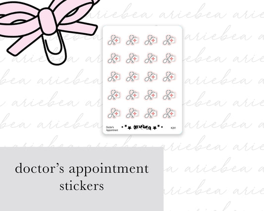 Doctor Appointment Hospital First Aid Planner Stickers
