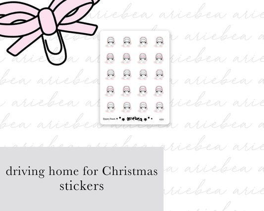 Slippery Roads Planner Stickers