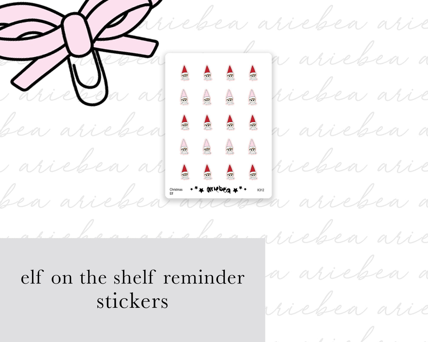 Christmas Shelf Elf Planner Stickers