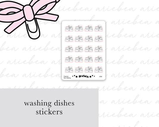 Washing Dishes Cleaning Chores Planner Stickers