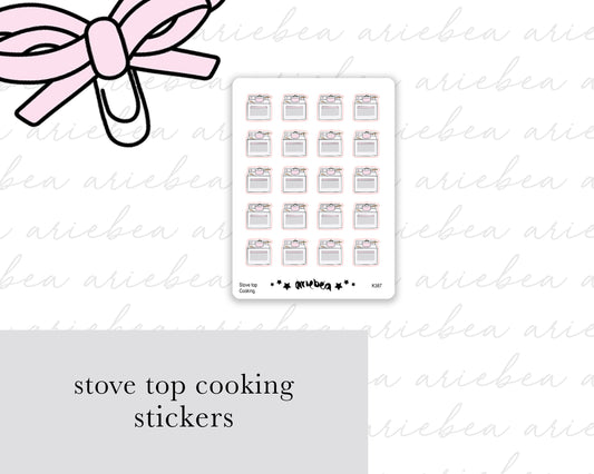 Cooking Stove top Planner Stickers