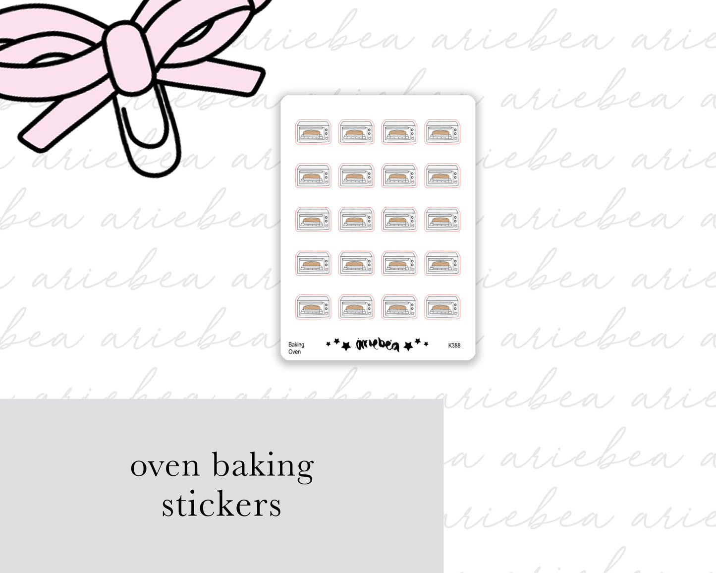 Oven Cooking Planner Stickers