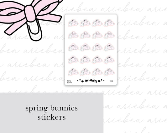 Spring Bunnies Planner Stickers