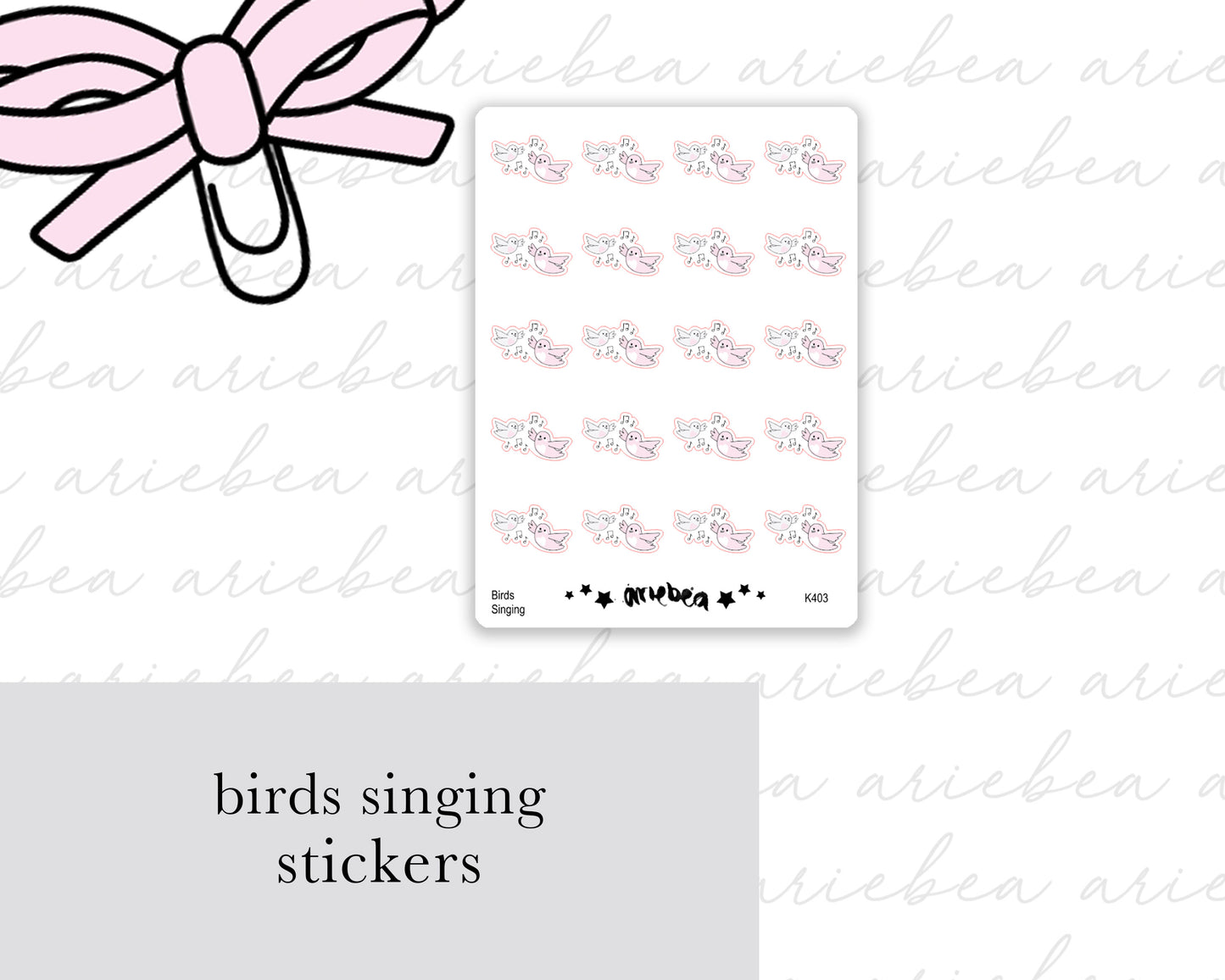 Birds Singing Planner Stickers
