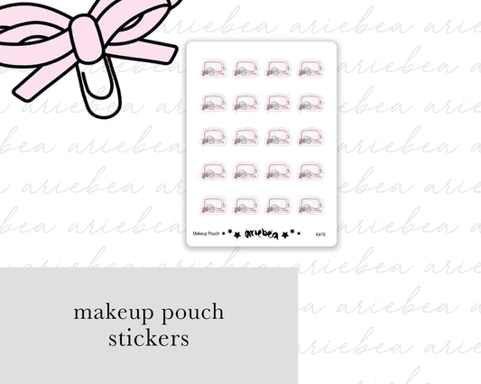 Makeup Pouch Planner Stickers