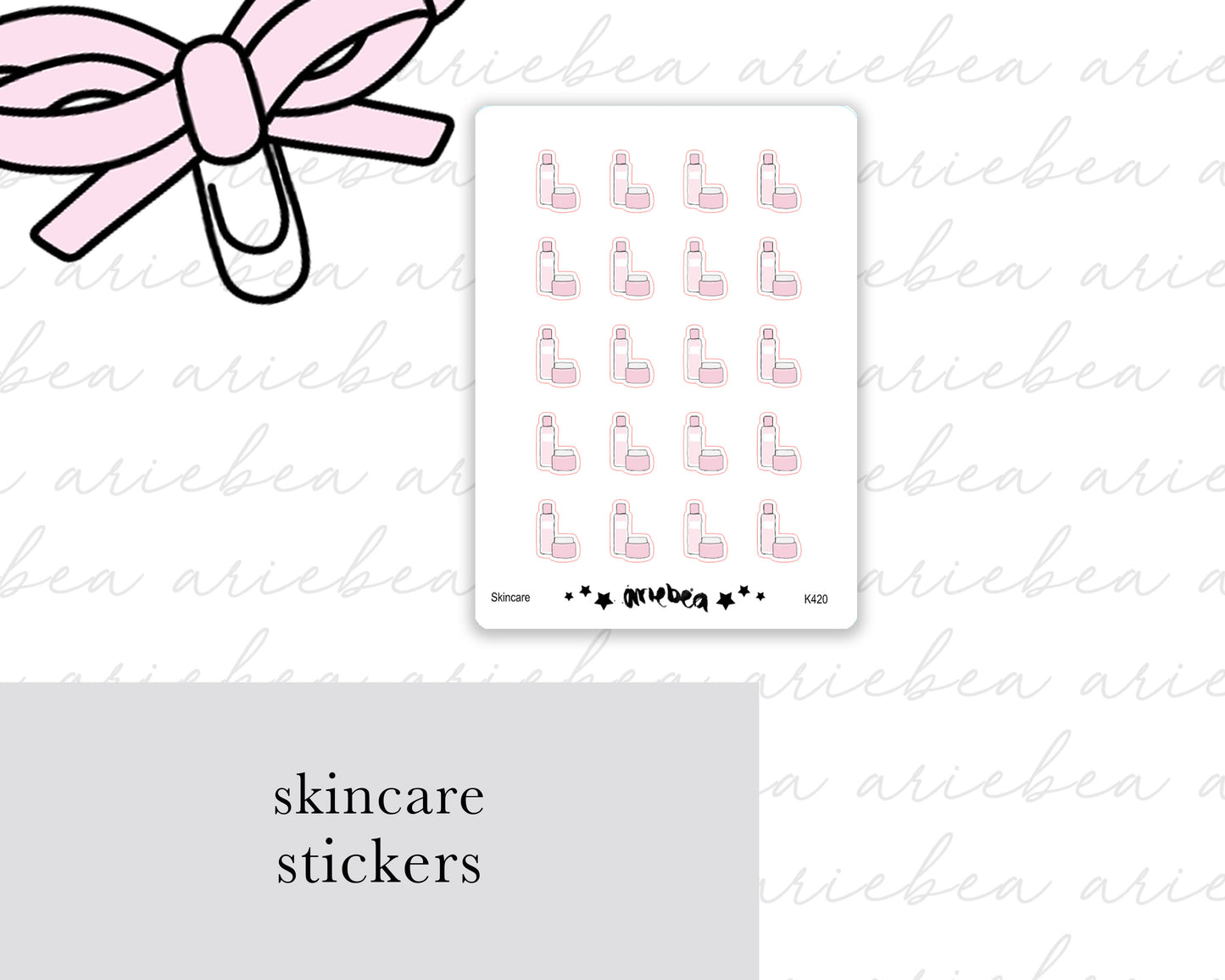 Skincare Planner Stickers
