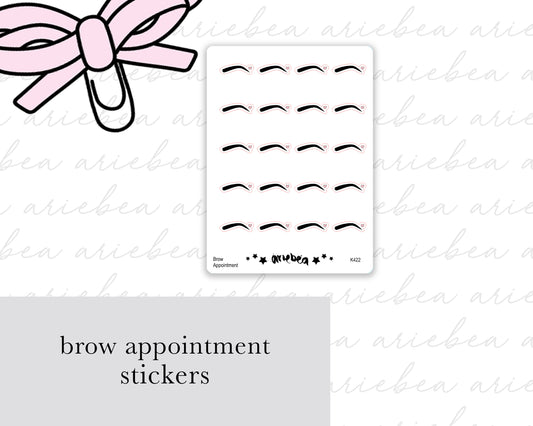 Brow Appointment Planner Stickers