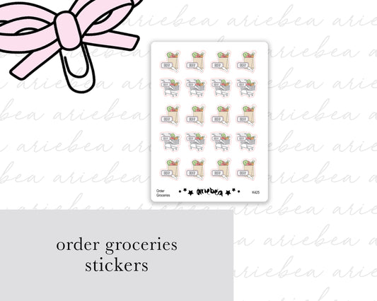 Order Groceries Planner Stickers