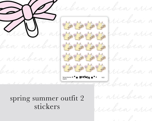 Spring Summer Outfit 2 Planner Stickers