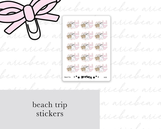 Beach Trip Planner Stickers
