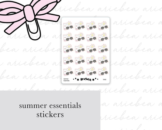 Summer Essentials Planner Stickers