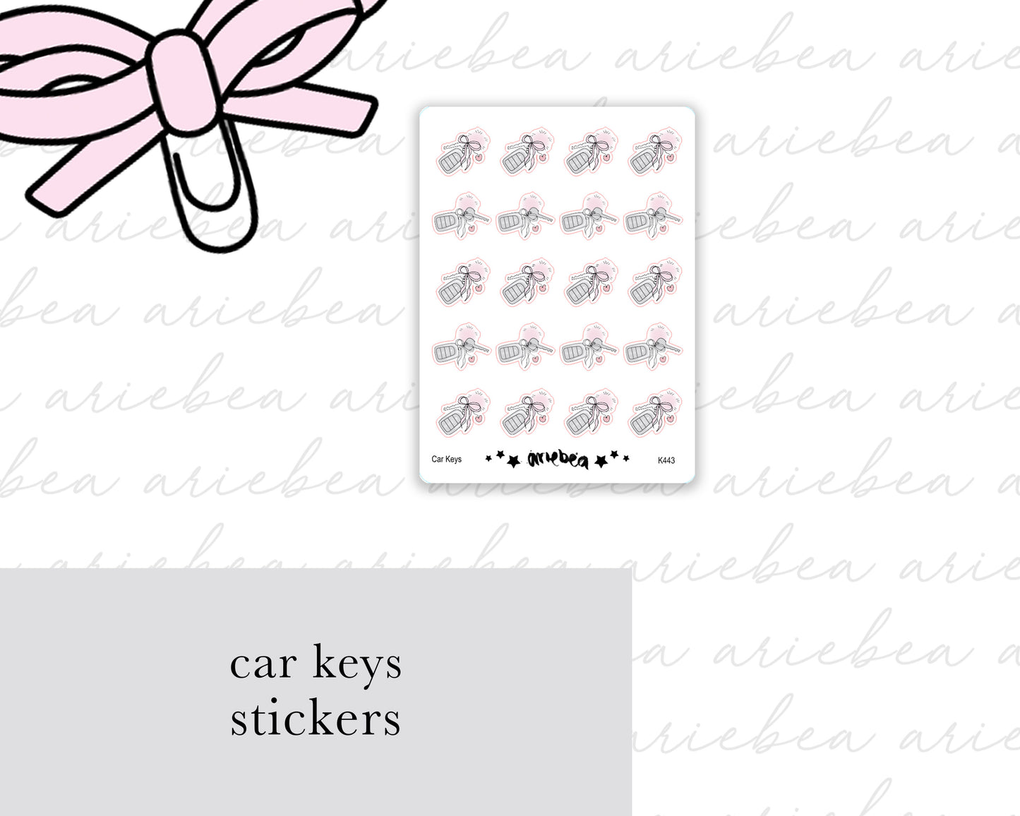 Car Keys Driving Planner Stickers