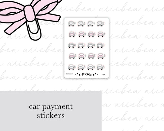 Car Payment Planner Stickers