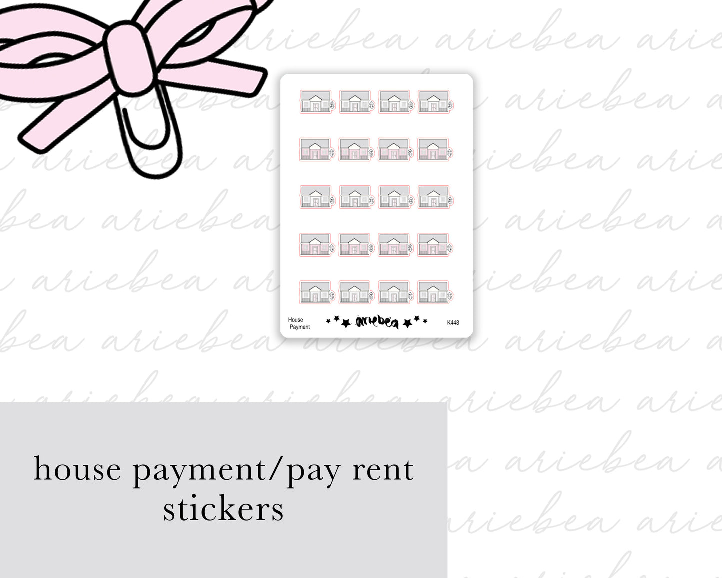 House Payment Planner Stickers