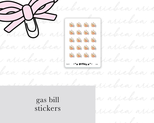 Gas Bill Payment Planner Stickers
