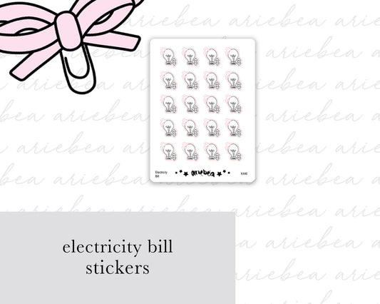 Electricity Bill Planner Stickers