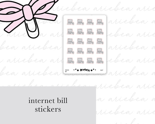Internet Bill Planner Stickers