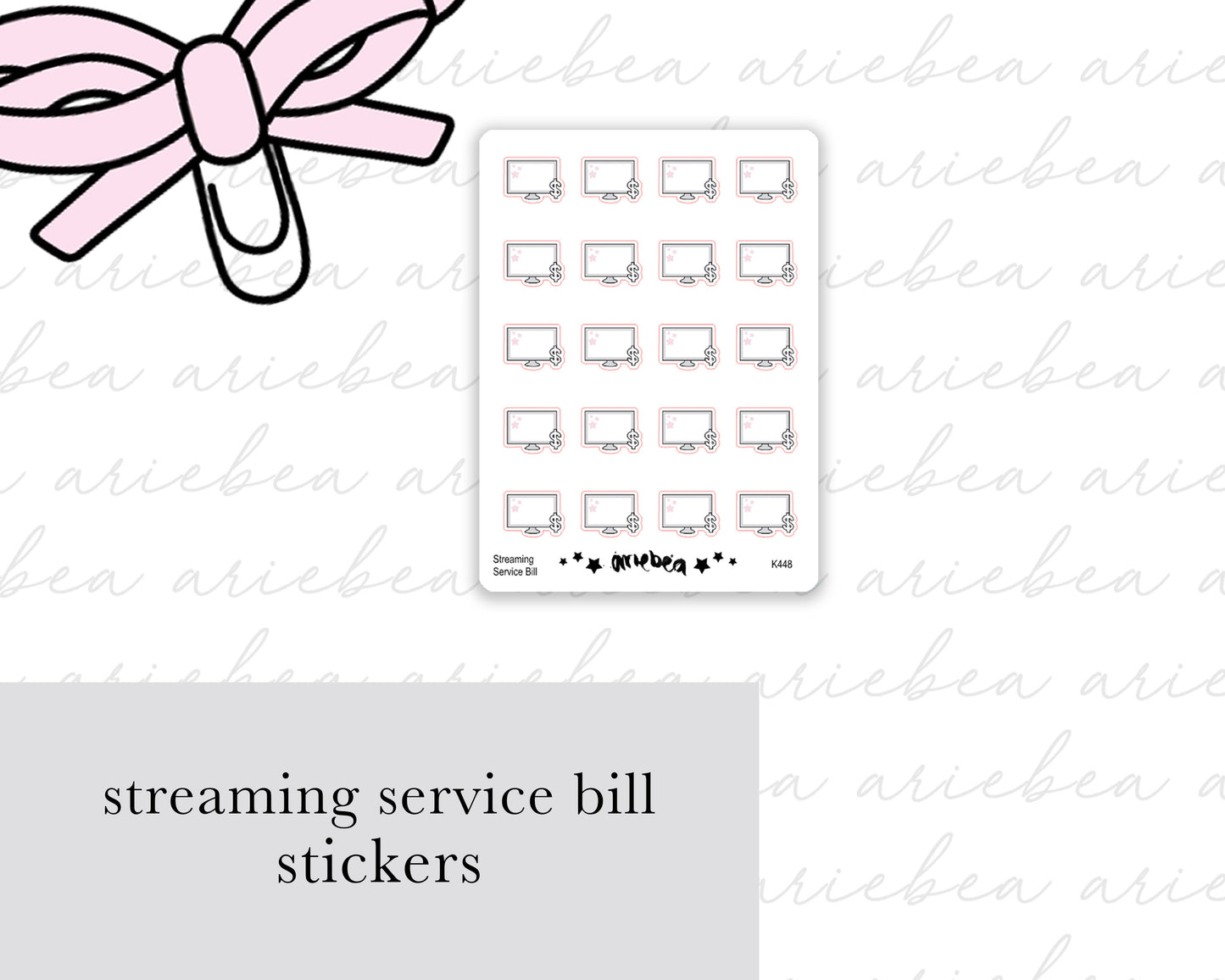 Streaming Service Bill Planner Stickers