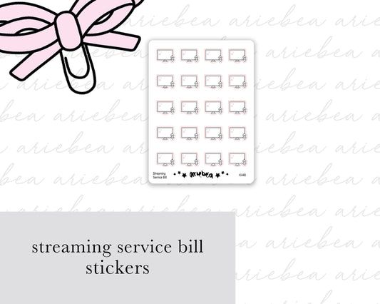 Streaming Service Bill Planner Stickers