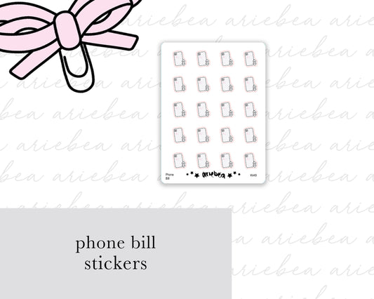 Phone Bill Planner Stickers