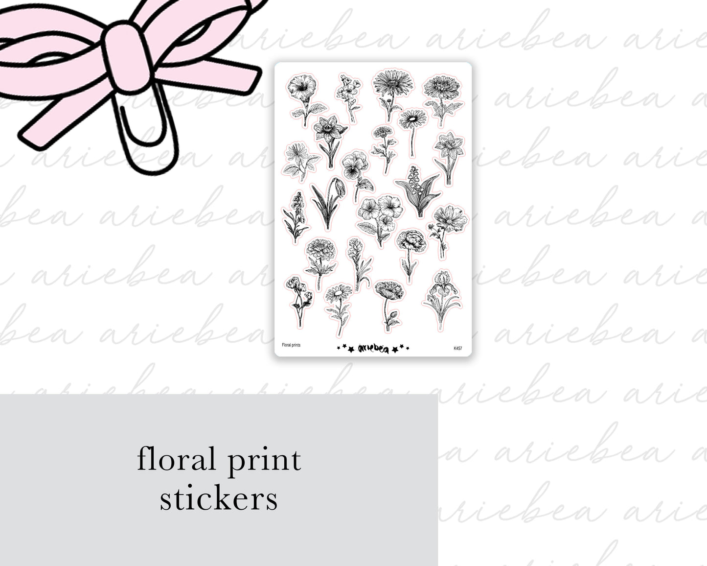 Floral Print Planner Stickers
