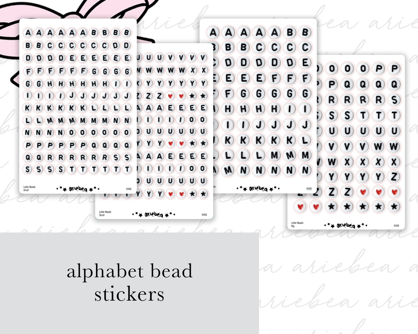 Alphabet Bead Planner Stickers