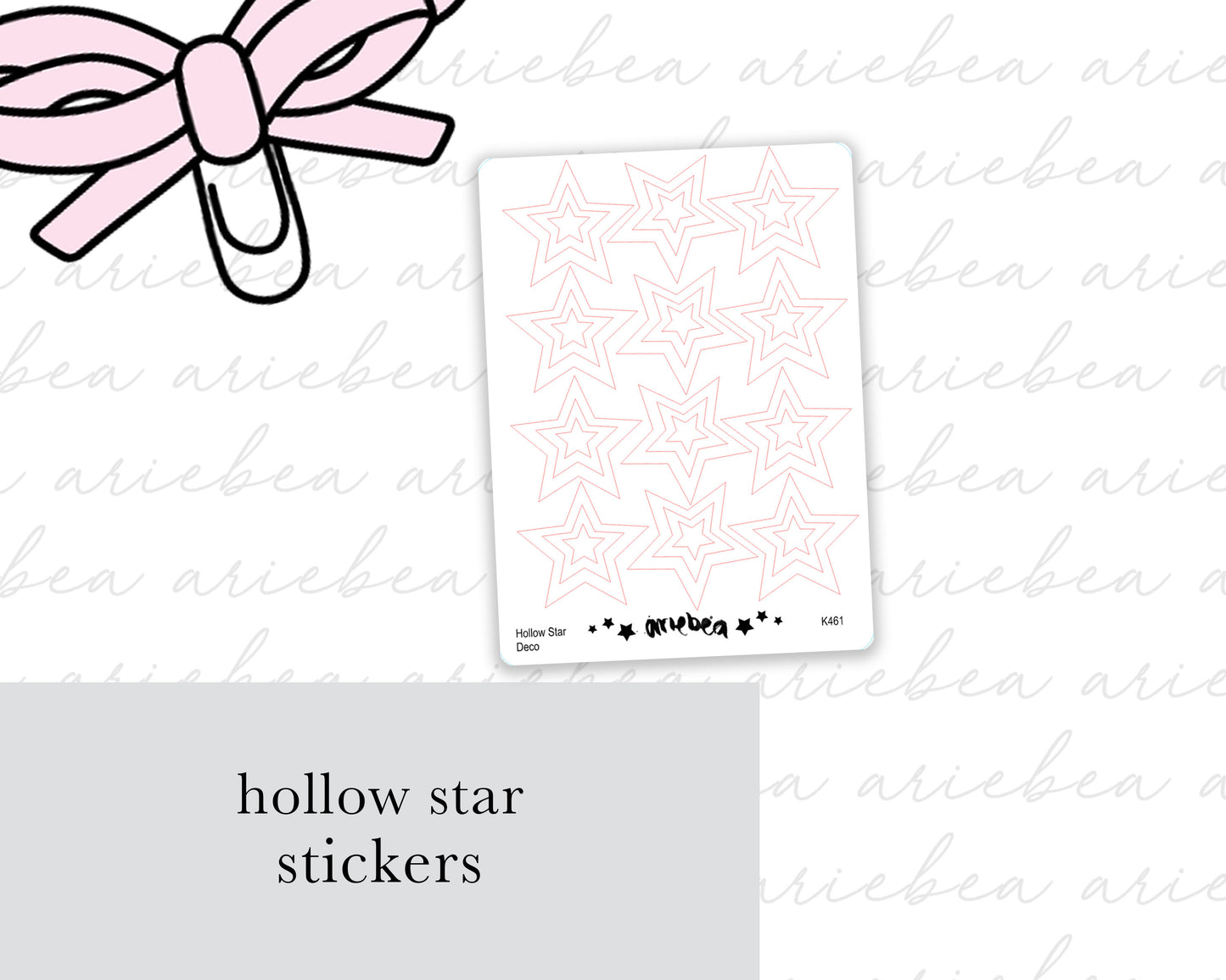 Hollow Star Planner Stickers