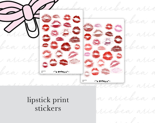 Lipstick Print Planner Stickers