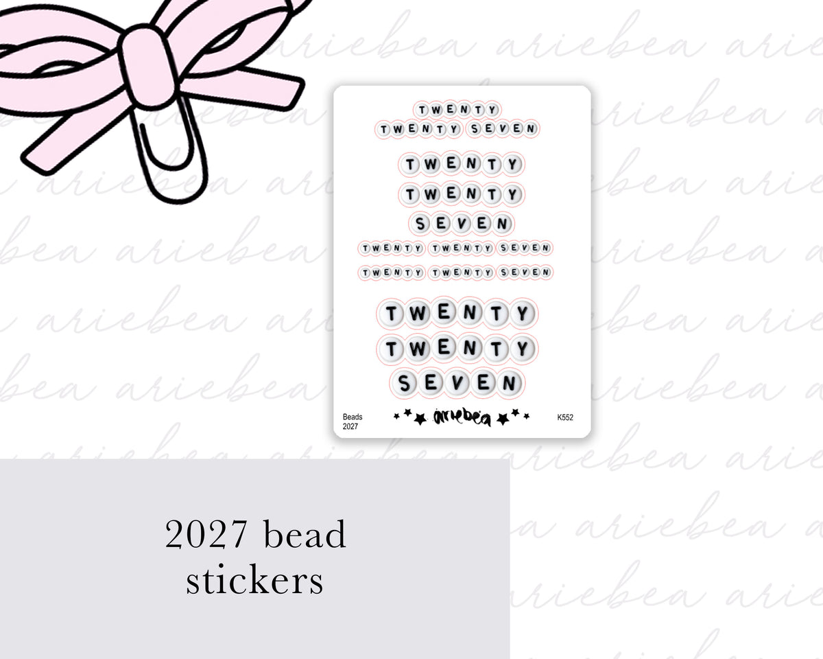 2027 Bead Planner Stickers